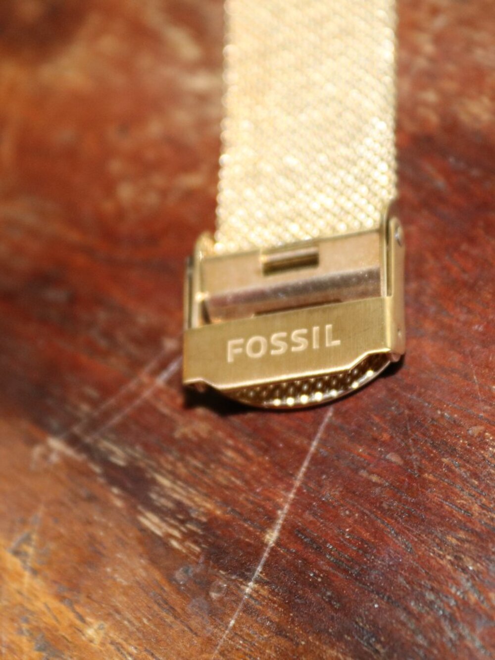 Fossil The Commuter Three-Hand Date Stainless Steel Mesh Watch - Picture 3 of 9